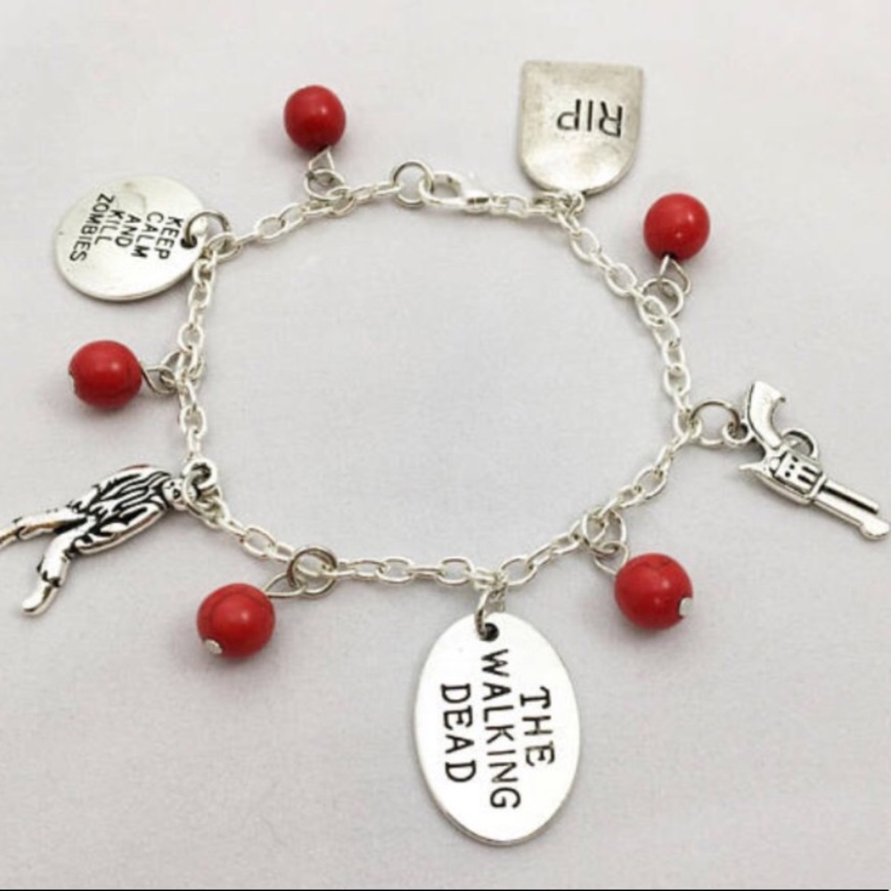 The Walking Dead Zombie themed Charm Bracelet